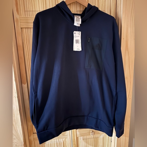 Adidas Men’s Regular Fit Kangaroo Pocket Hoodie - Picture 6 of 8
